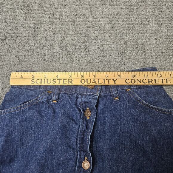 VTG Orange‎ Tab Levis Denim A Line Denim Skirt Tag Size 8/9 (TRUE 24 in Waist) - Picture 8 of 11